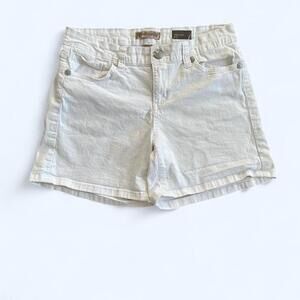 Nine West Vintage America Collection White Denim Stretch Shorts Size 6/28